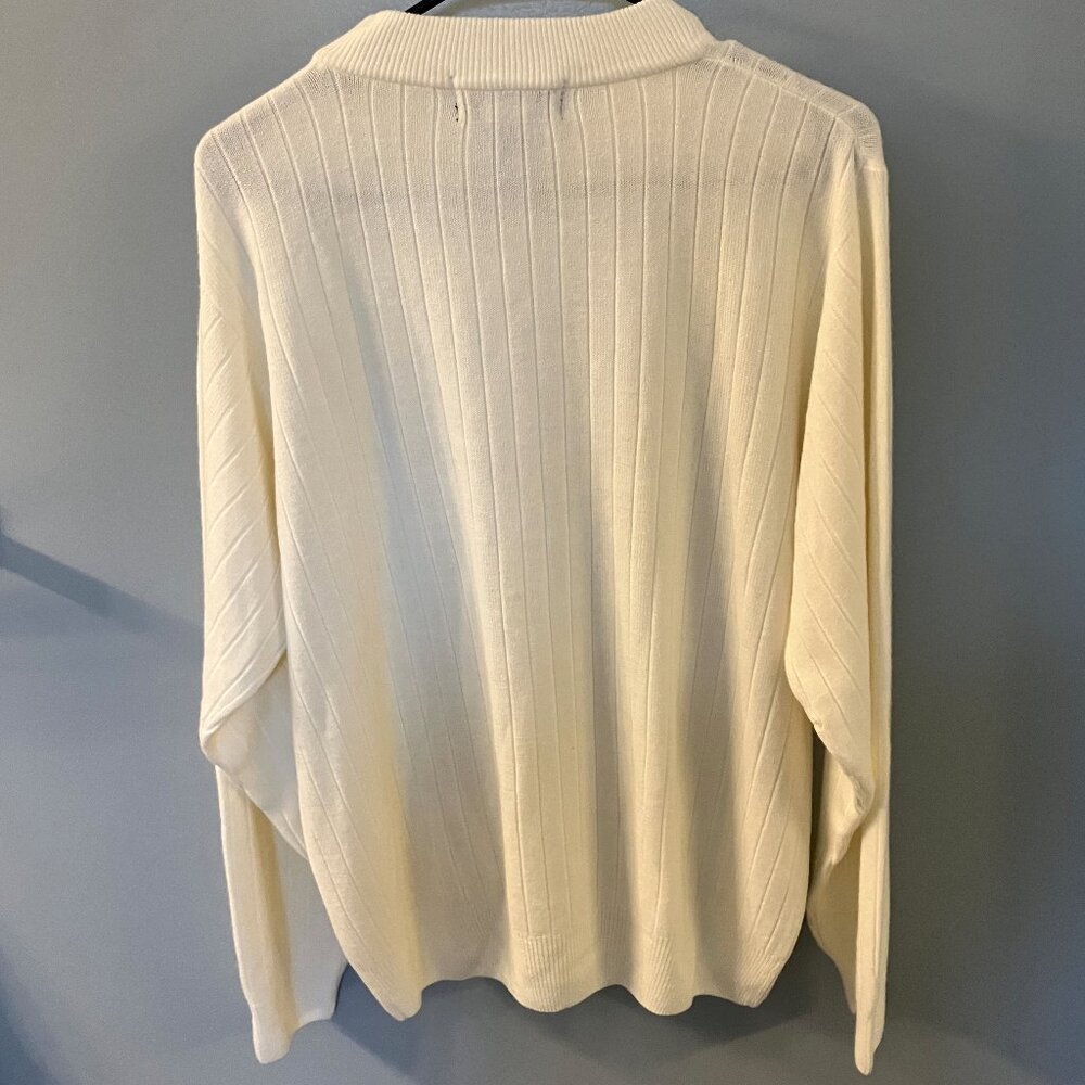 NWOT Bice Moch Turtleneck Ribbed Ivory Sweater Large🙂 - Picture 8 of 8